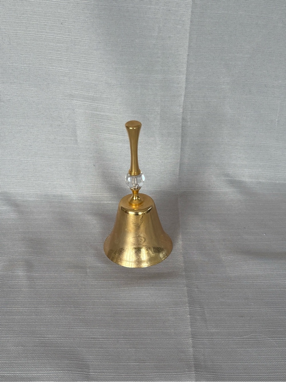 Gold Decorative Hand Bell with Crystal Accent